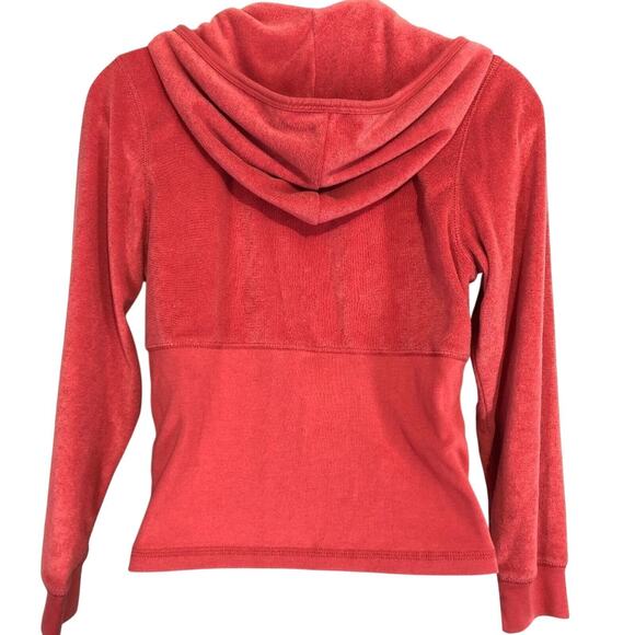 Bcbg MaxAzria Womens Y2K Terry Cloth Full Zip Hoodie Rhinestone Logo Jacket XS - Picture 5 of 8